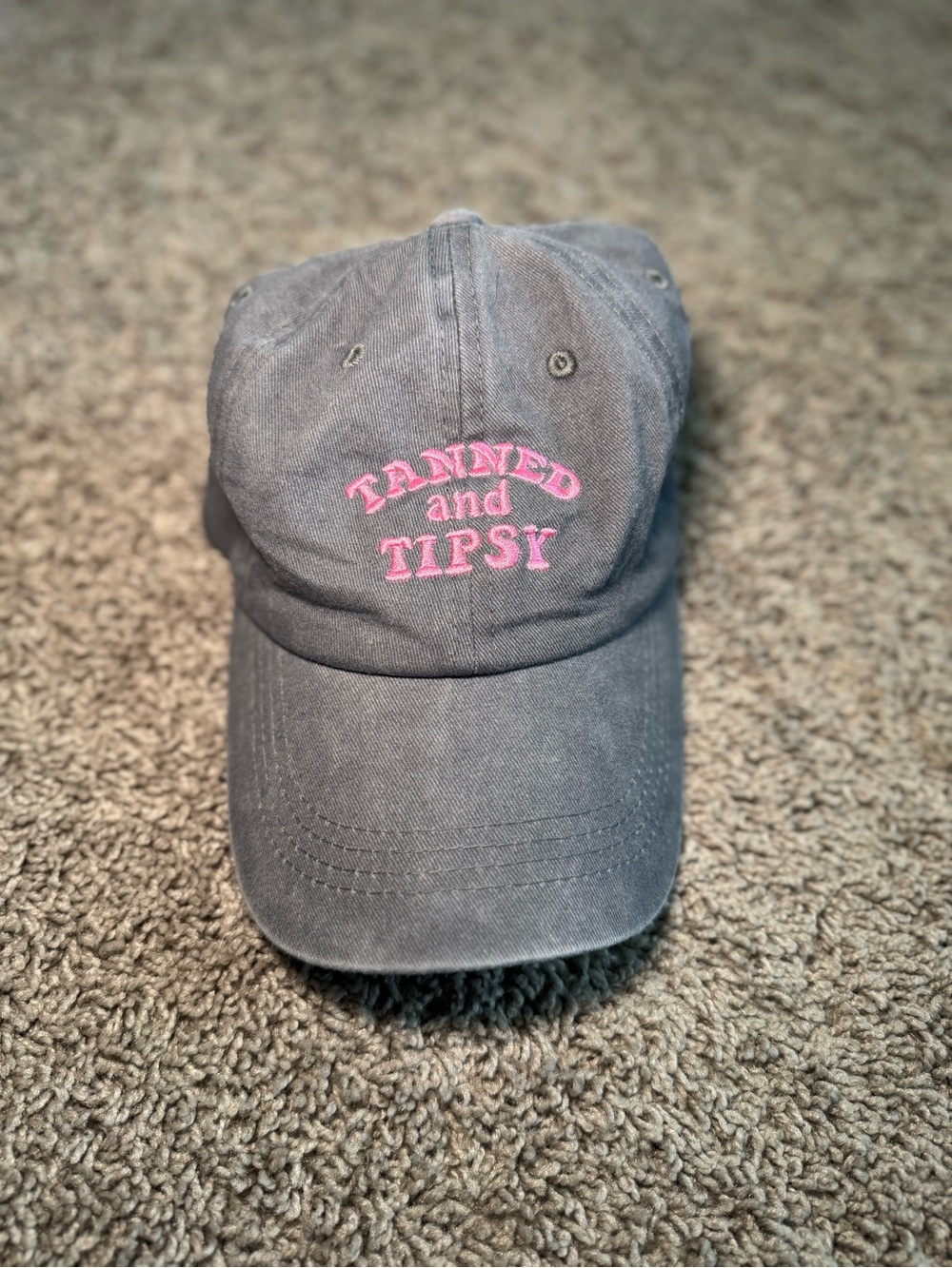 NEW Tanned and Tipsy Pink-Embroidered women’s Baseball Cap